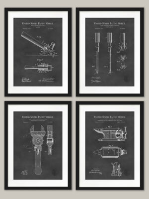 Vintage Hand Tools Patent | 4 Classic Prints