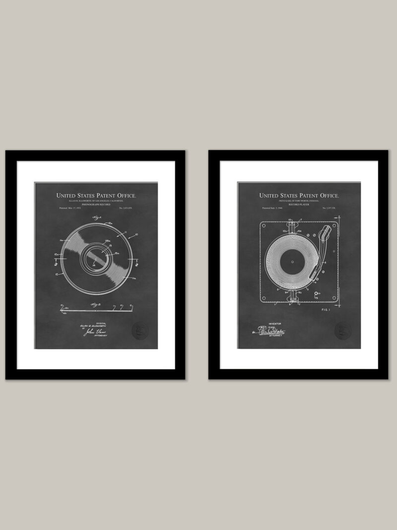 Vintage DJ Patent Prints Set