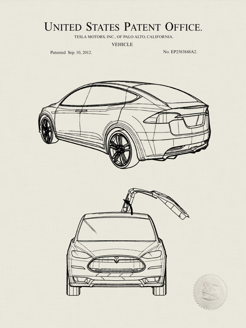 Telsa Model X | 2013 Patent Prints