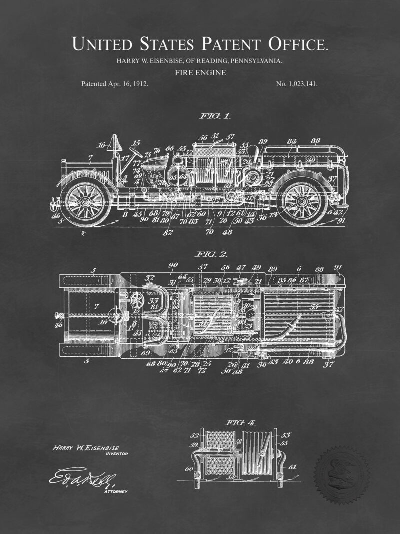 Vintage Fire Engine | 1912 Patent