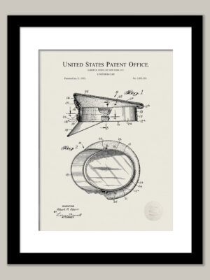 Police Cap | 1933 Patent Print
