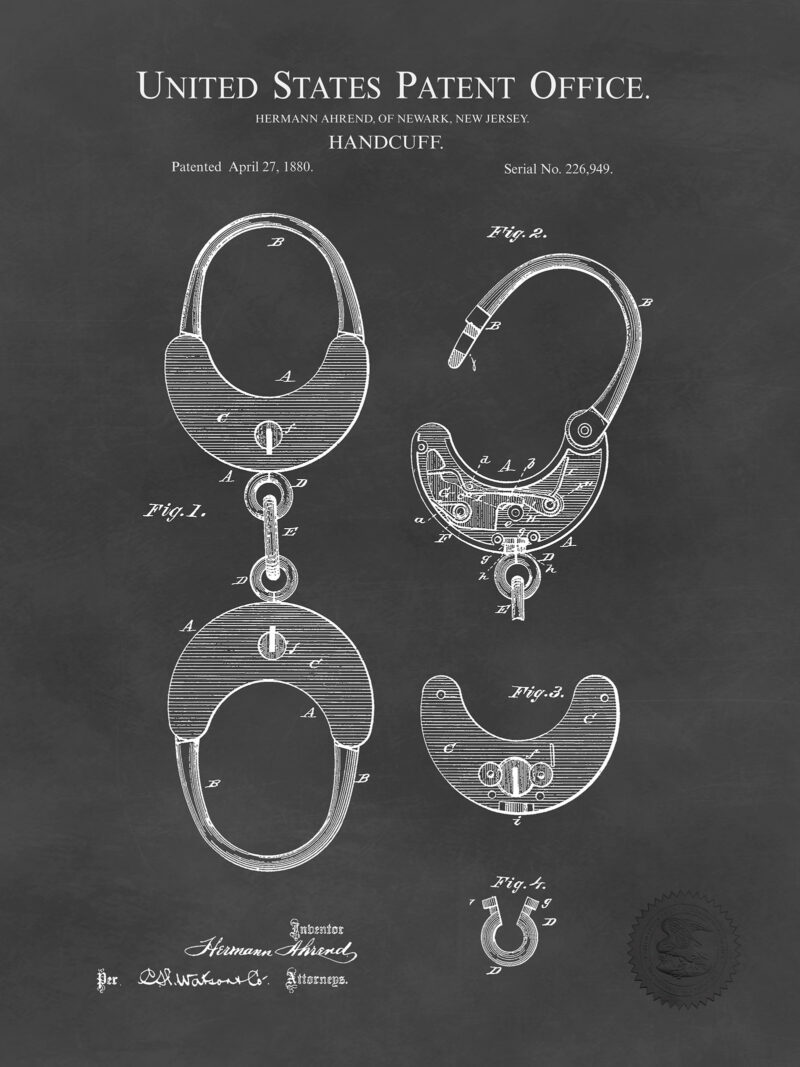 Handcuff Design | 1880 Patent