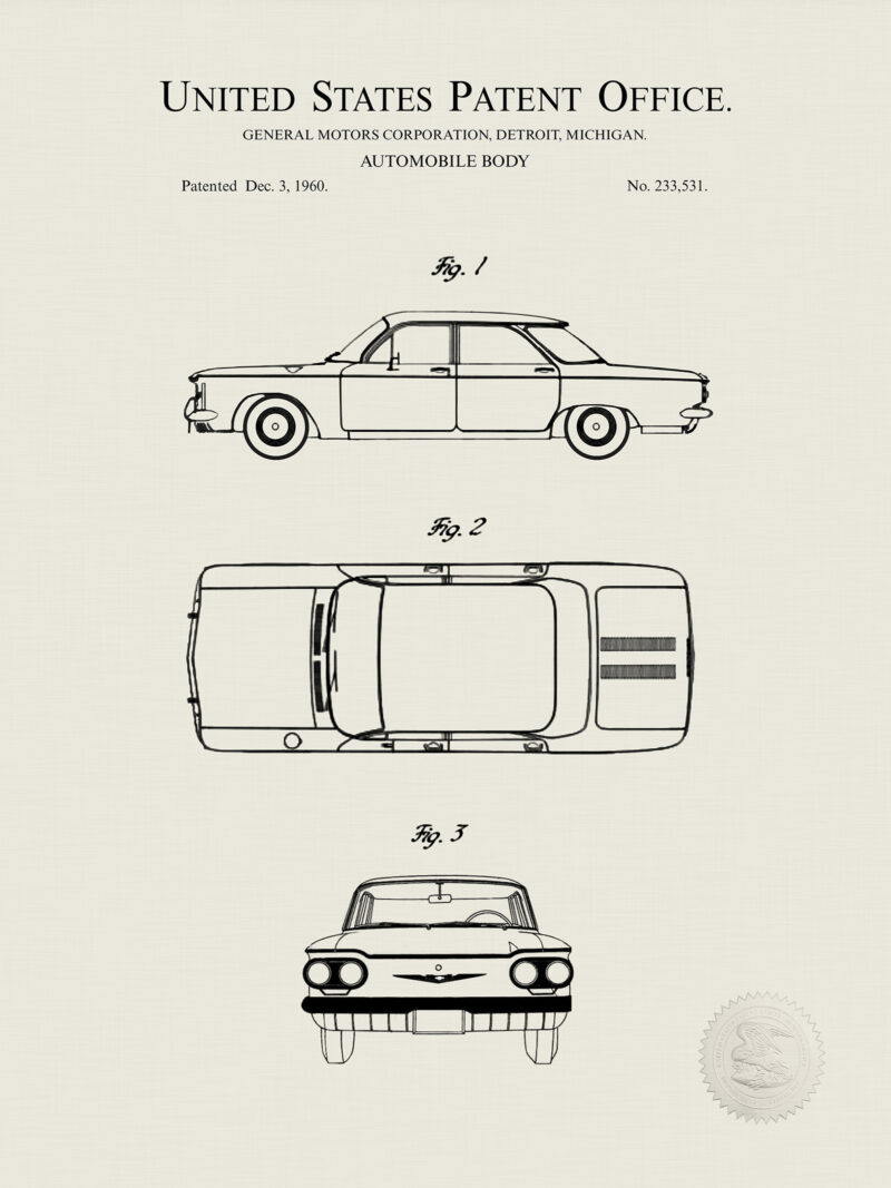 Chevy Corvair | 1960 Automobile Patent