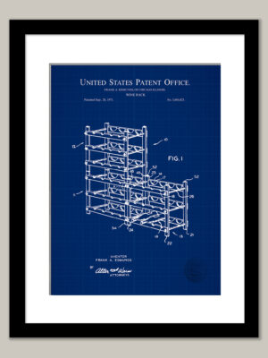 Wine Rack Design | 1971 Patent Print