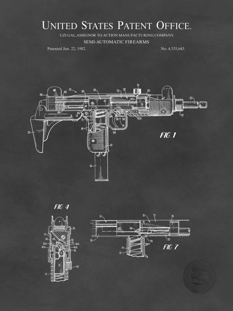 UZI Submachine Gun | 1982 Patent