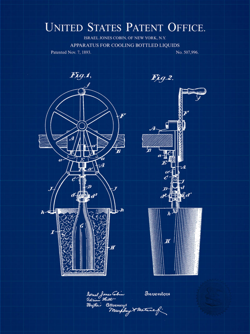 Wine Cooling Apparatus | 1893 Patent
