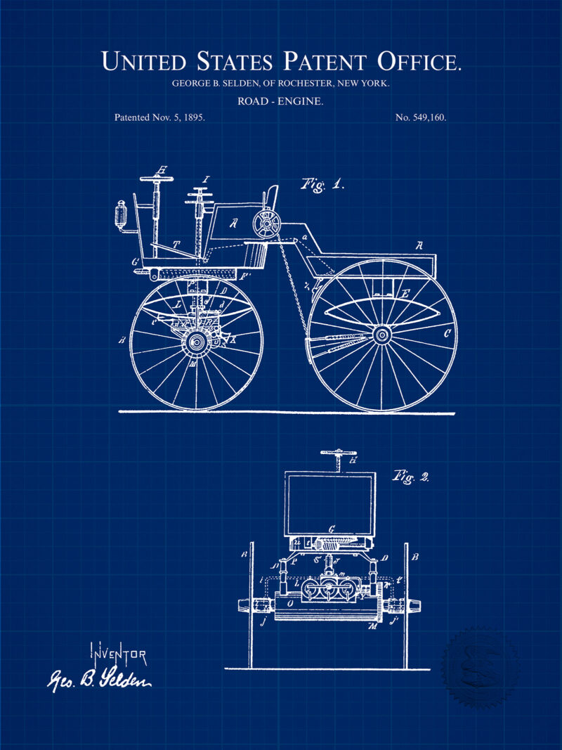Vintage Road Vehicle | 1895 Patent