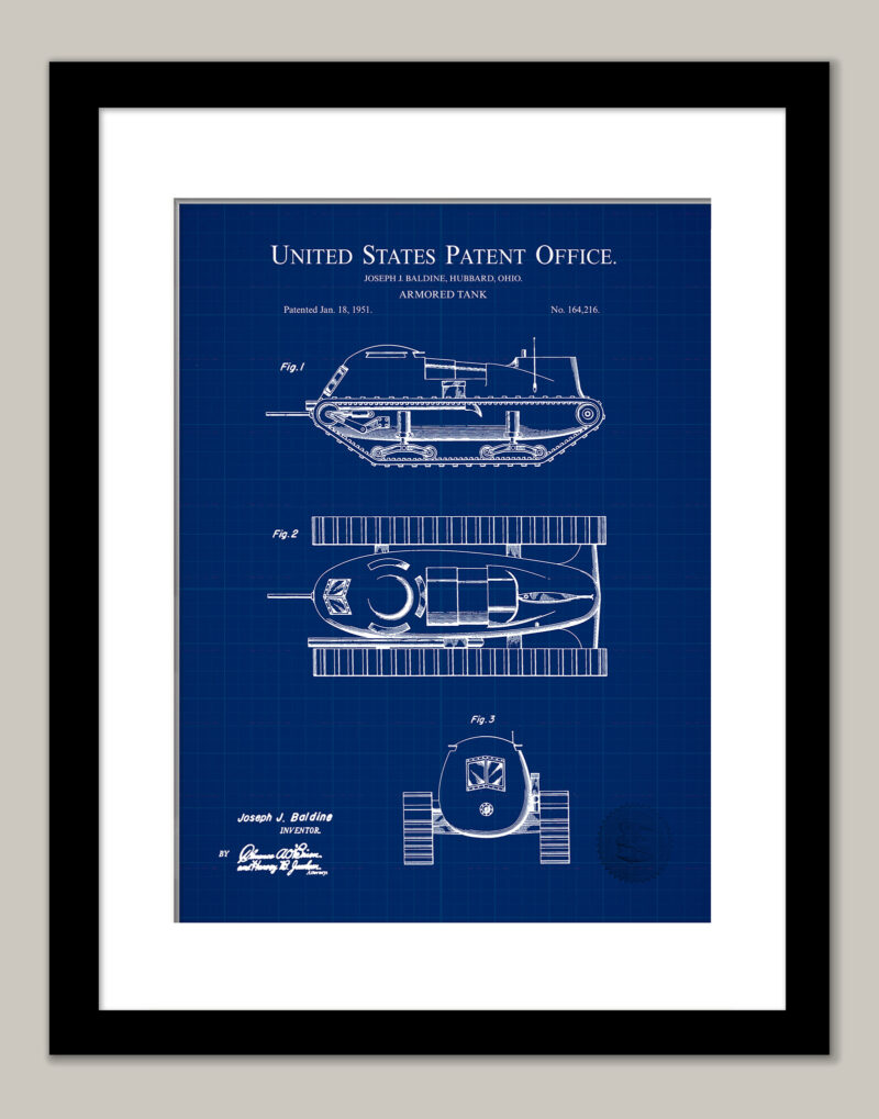 Tank Design | 1951 Patent Print