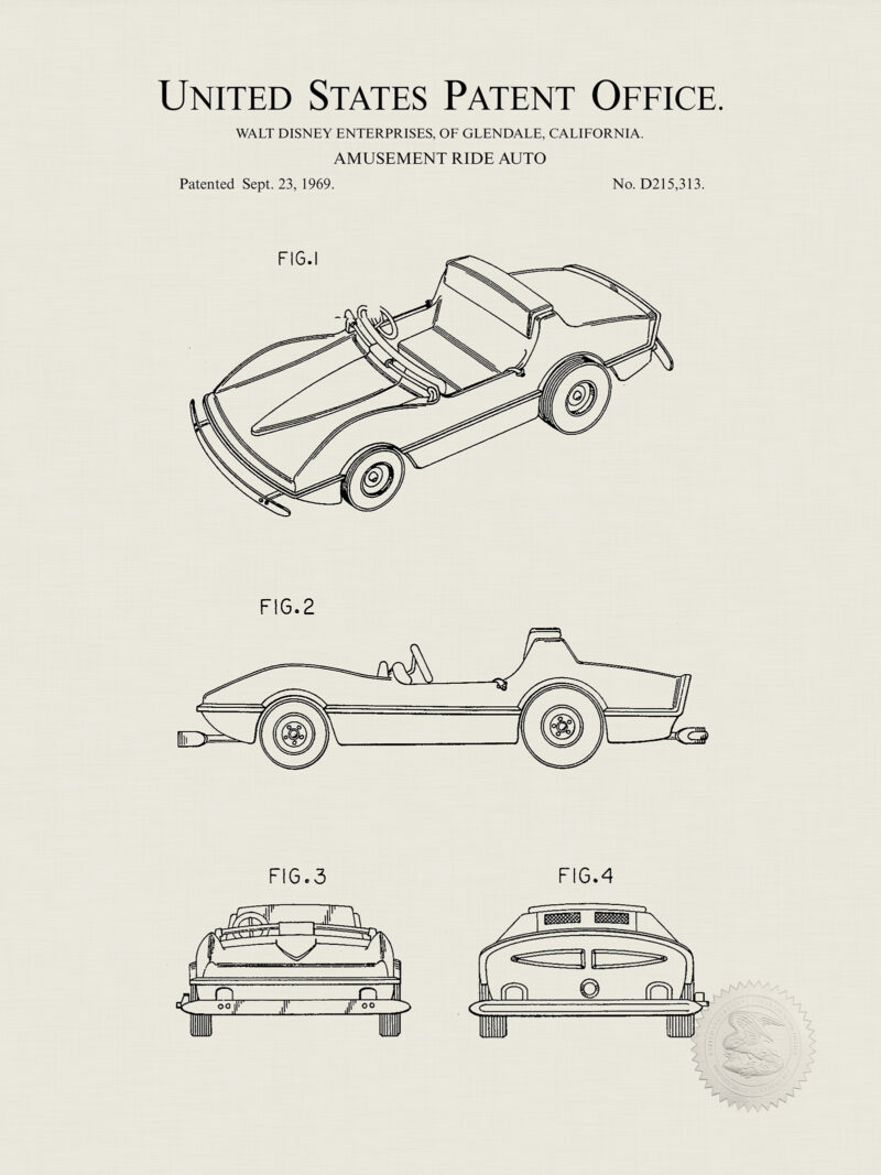 Autopia Ride | 1969 Disneyland Patent