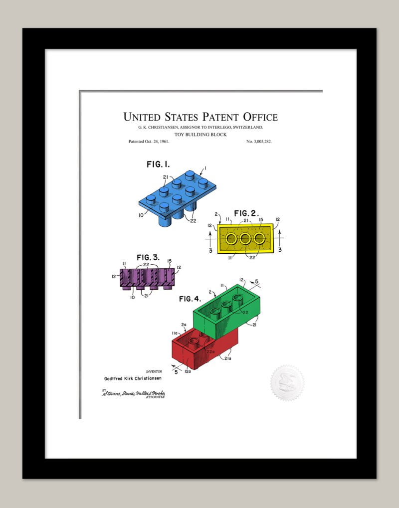 Building Blocks Design | 1961 Patent Print