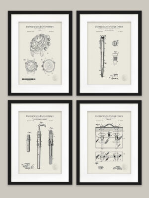 Vintage Gentlemen's Accessory Patent Prints