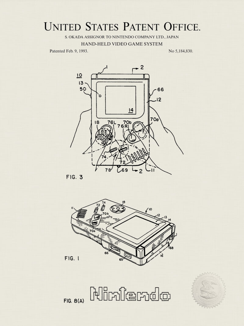 Portable Gaming Device Concept | 1993 Nintendo Patent