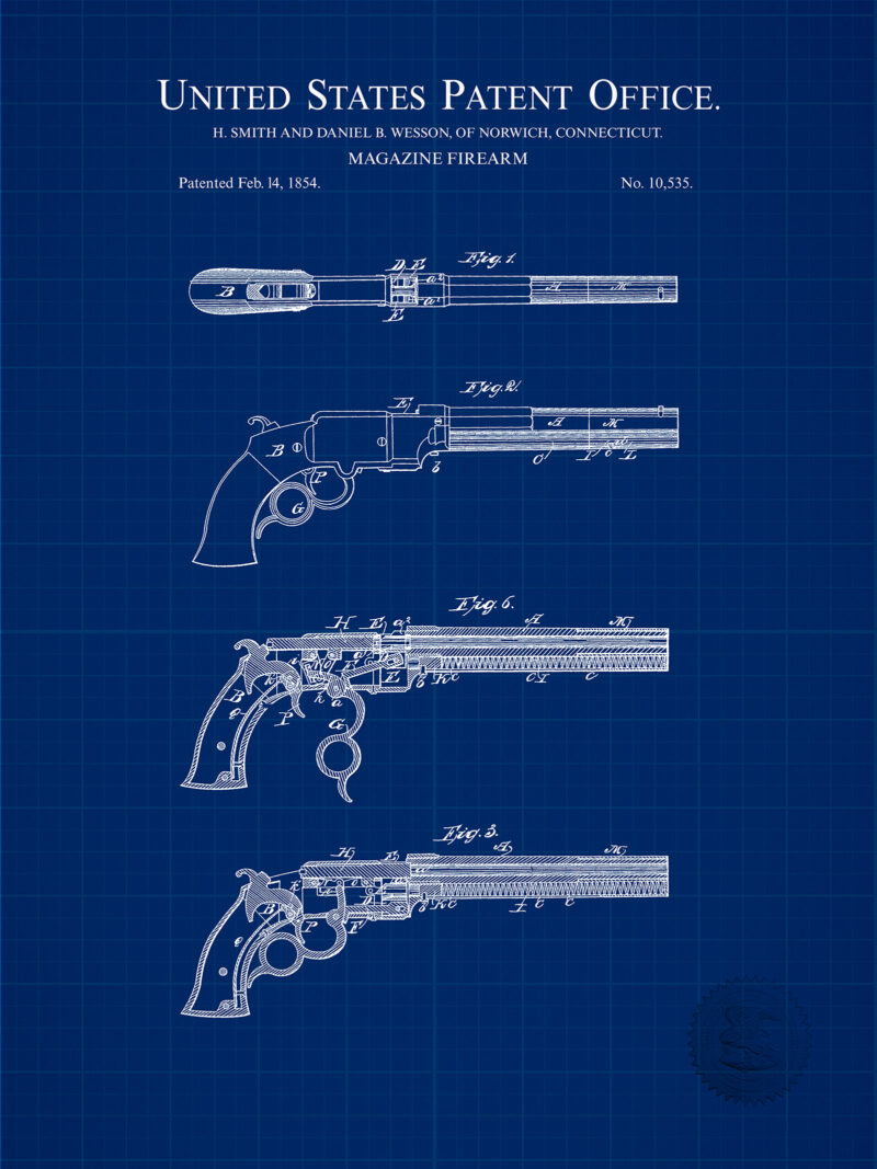 Smith & Wesson Pistol | 1854 Patent