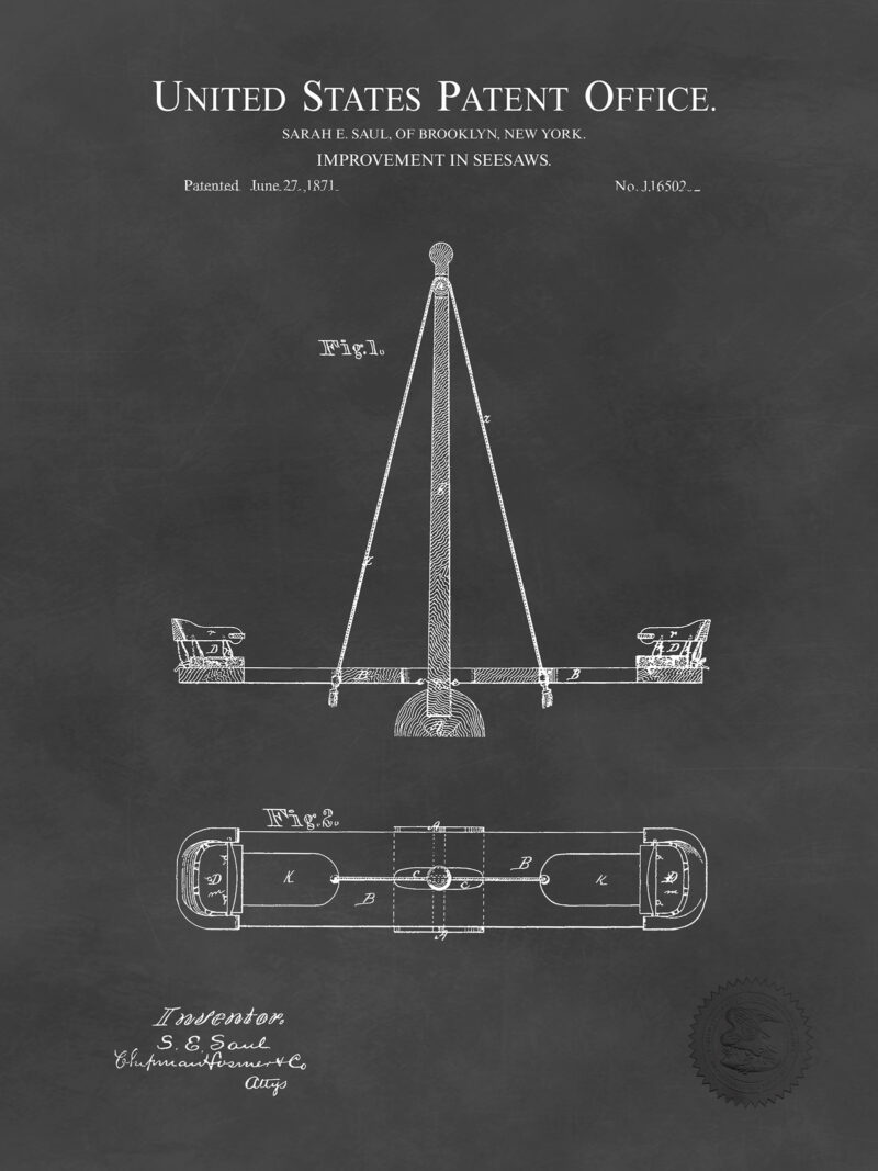See-Saw Design | 1871 Patent