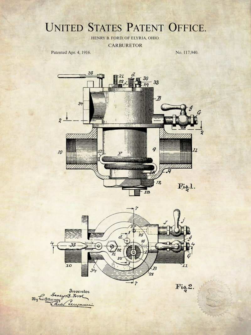 Ford Carburetor | 1916 Patent