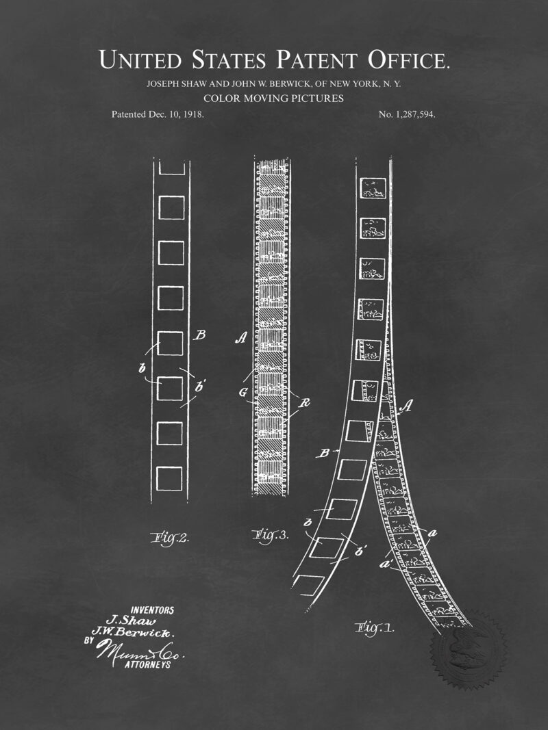 Color Film Invention | 1918 Patent Print
