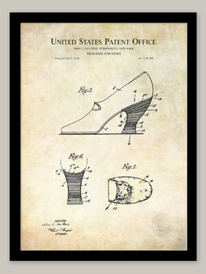 High Heel Shoe | 1919 Patent Print