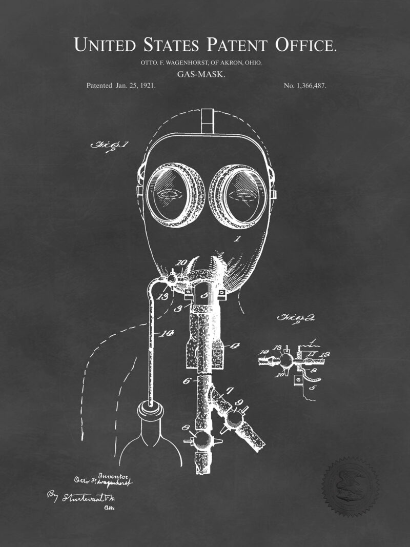 Gas Mask Design | 1921 patent