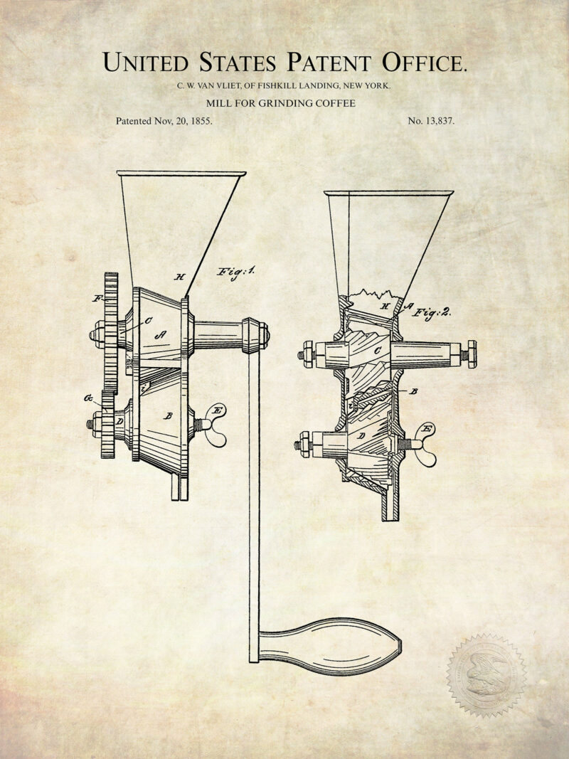 Vintage Coffee Equipment Patent Prints