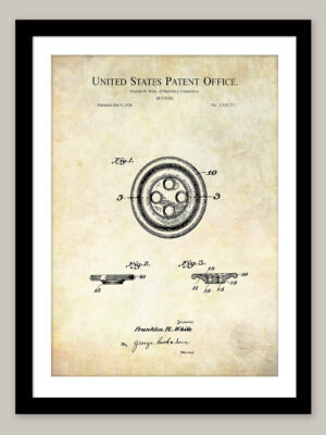 Antique Button Design| 1924 Patent Print