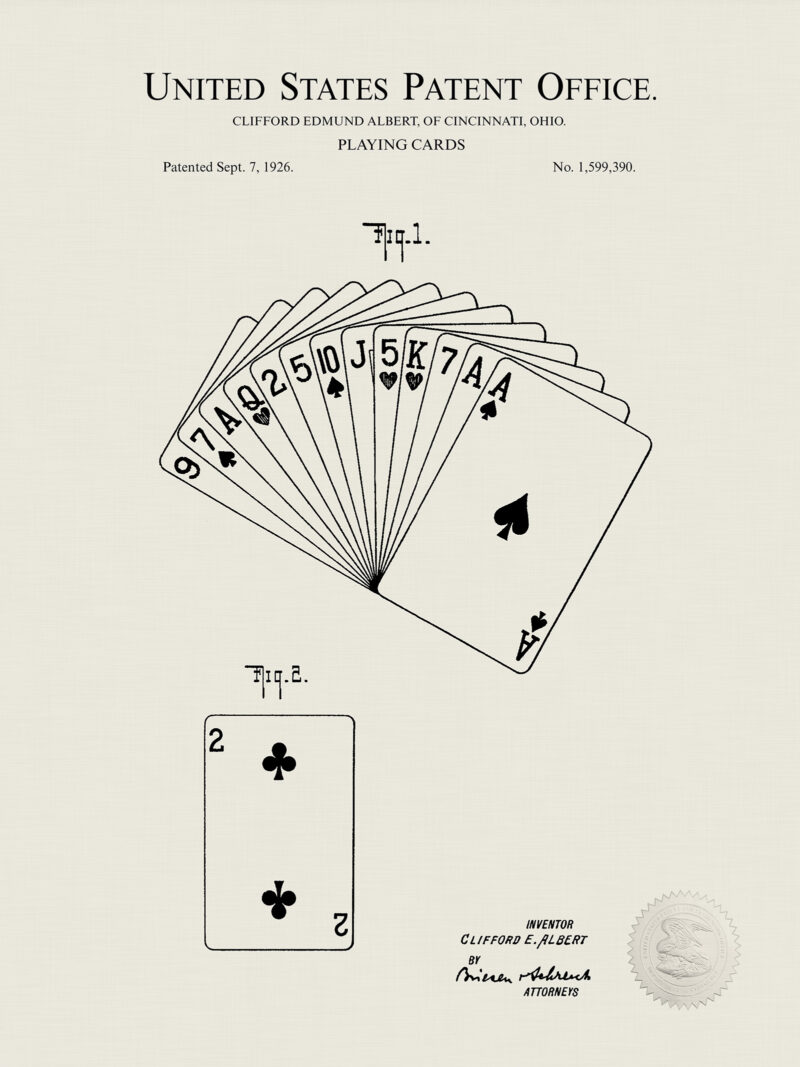 Antique Poker Patent Print Collection