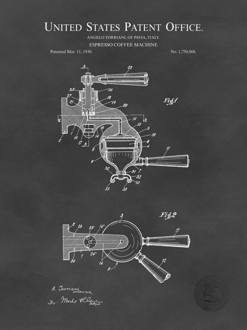 Espresso Coffee Machine | 1930 Patent