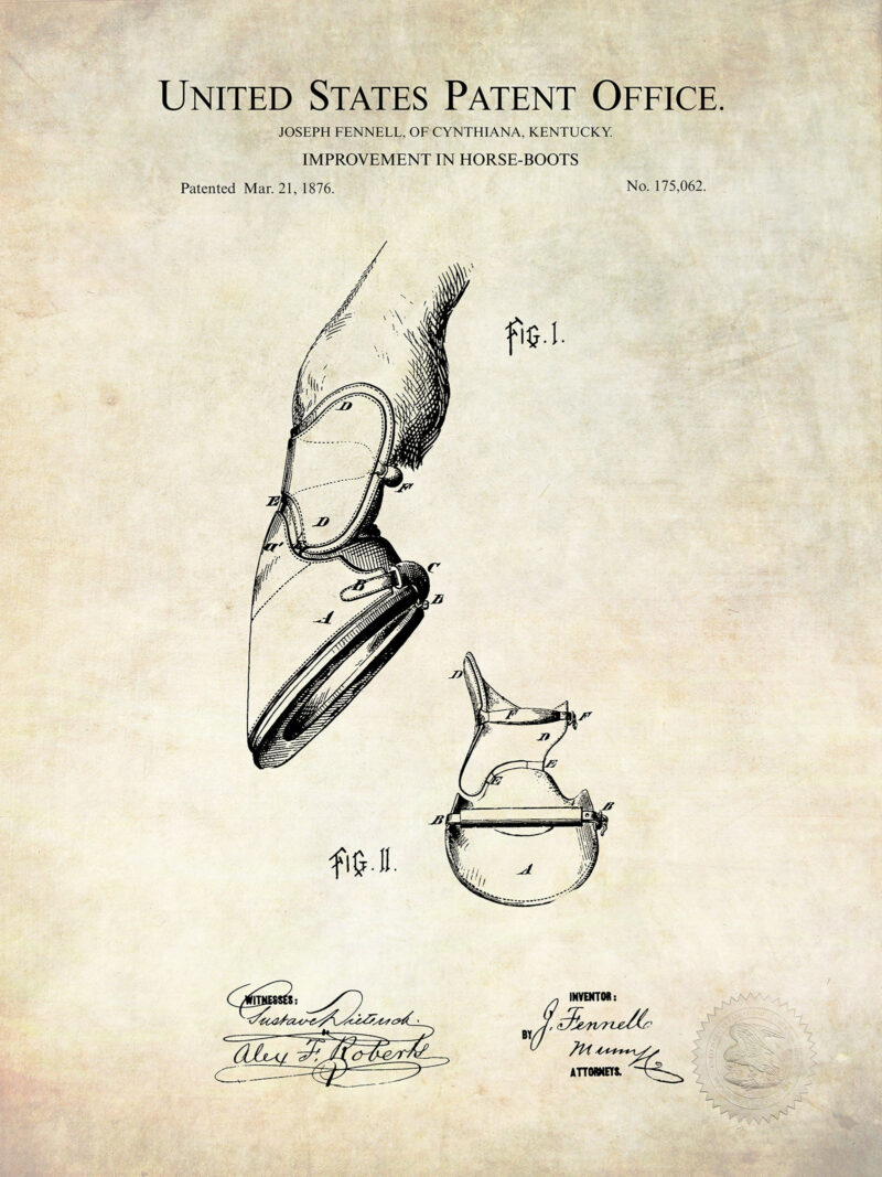 Horse-Boot Print | 1876 Patent