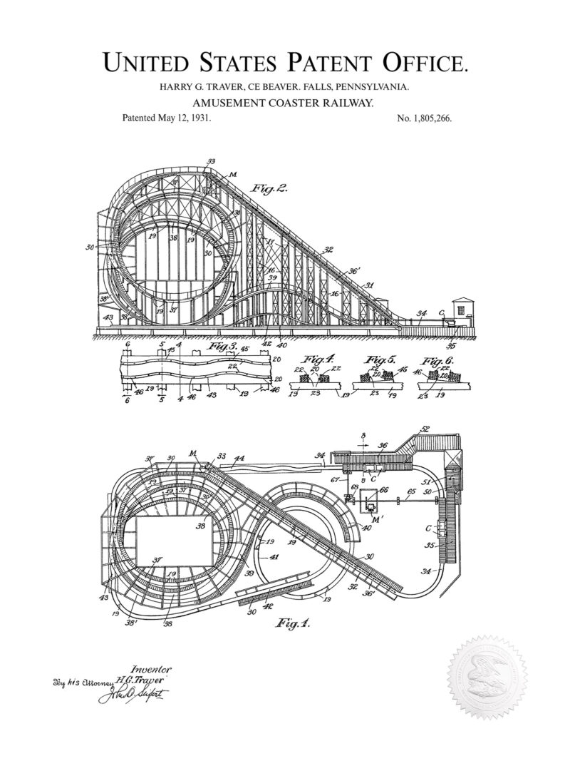 Roller Coaster Design | 1921 Patent