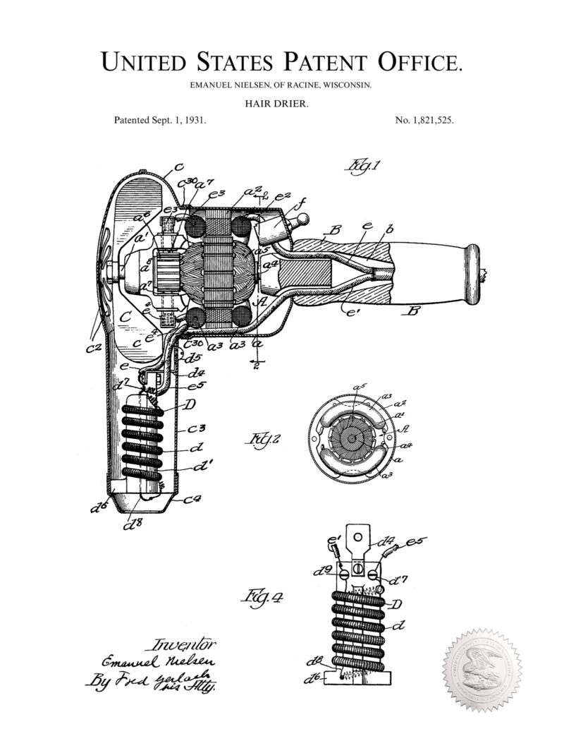 Hamilton Beach Hair Dryer | 1932 Patent