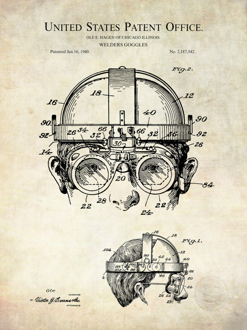 Welders Goggles | 1940 Patent