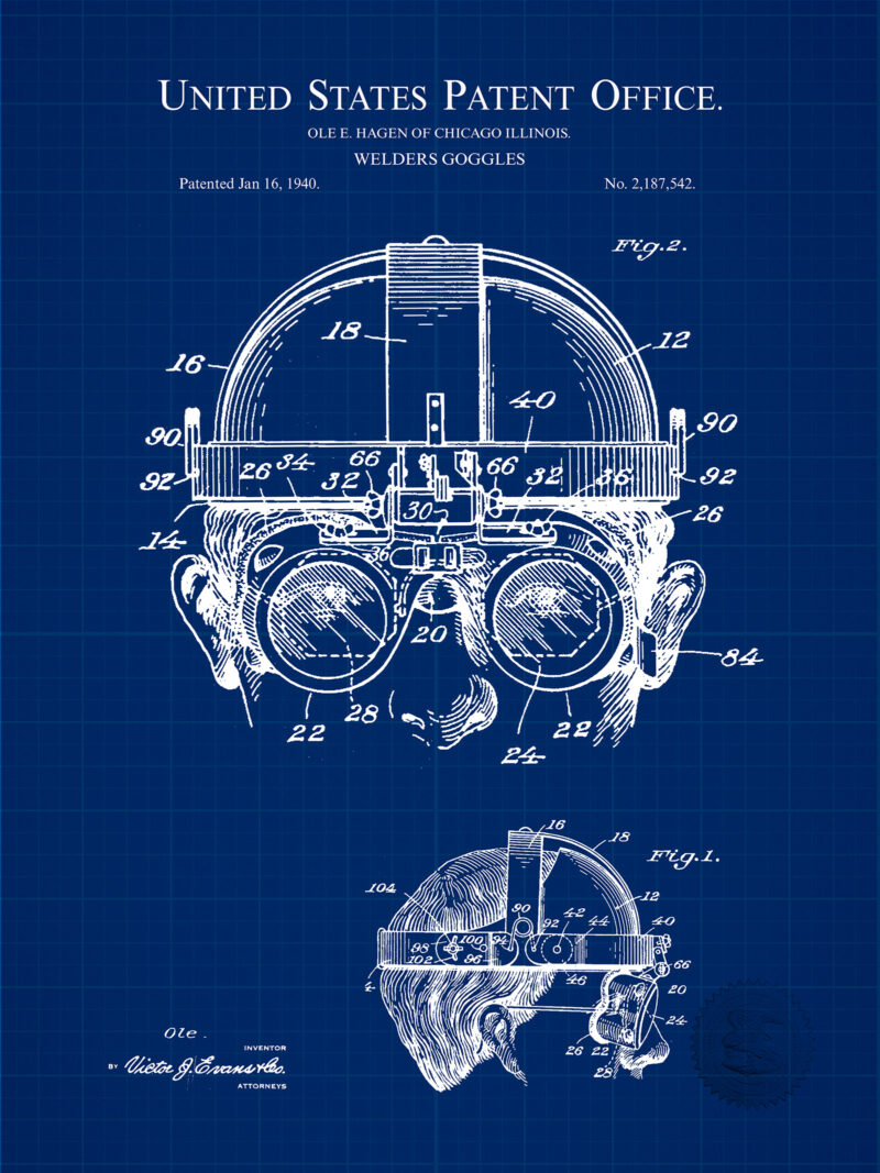 Welders Goggles | 1940 Patent