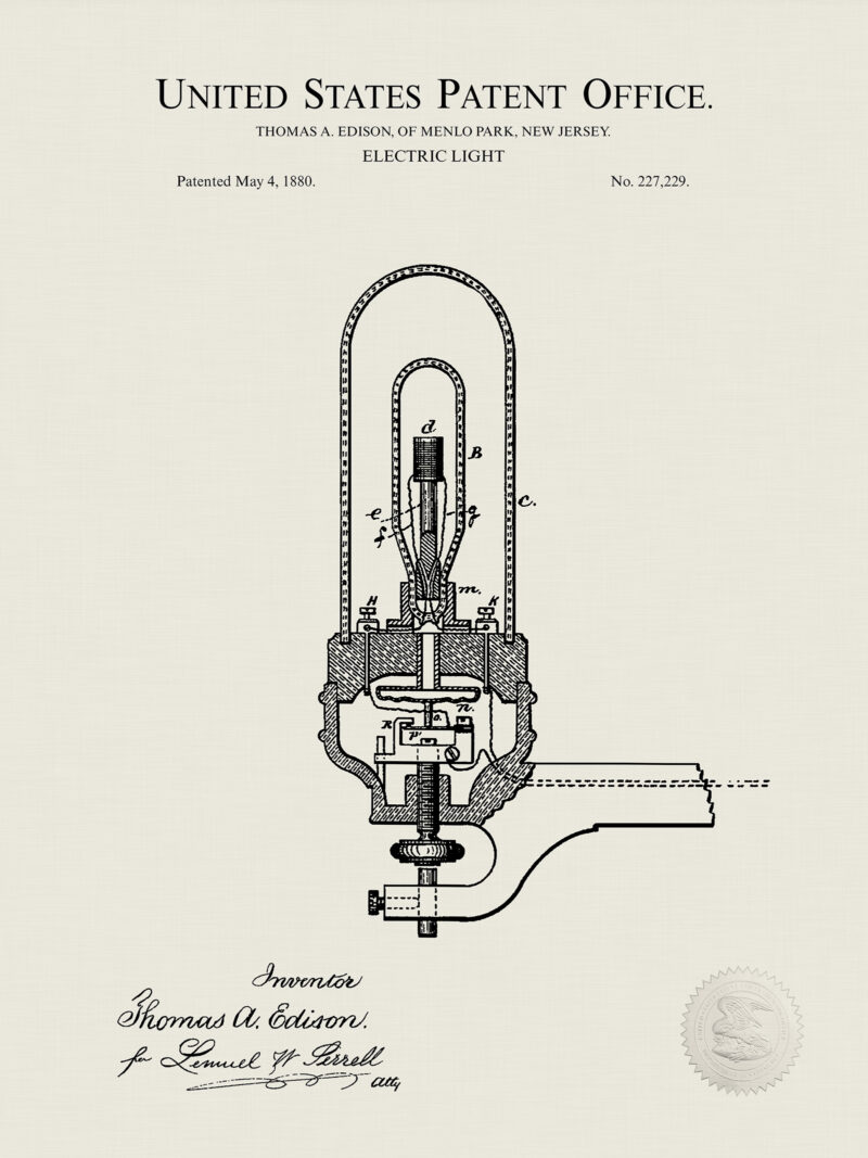 Edison Electric Light | 1880 patent