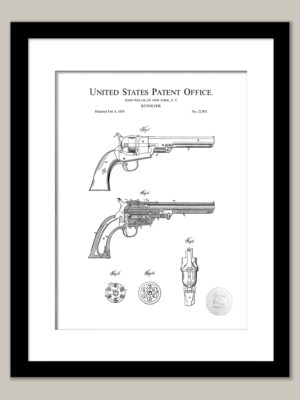 Walch Revolver print | 1859 Patent