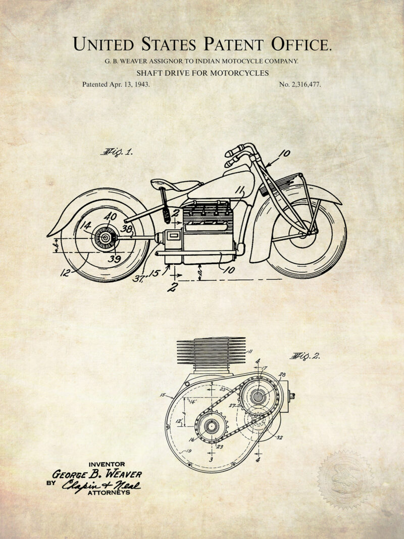 Indian Motorcycle | 1943 Patent