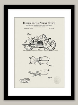 Indian Motorcycle Saddle | 1943 Patent