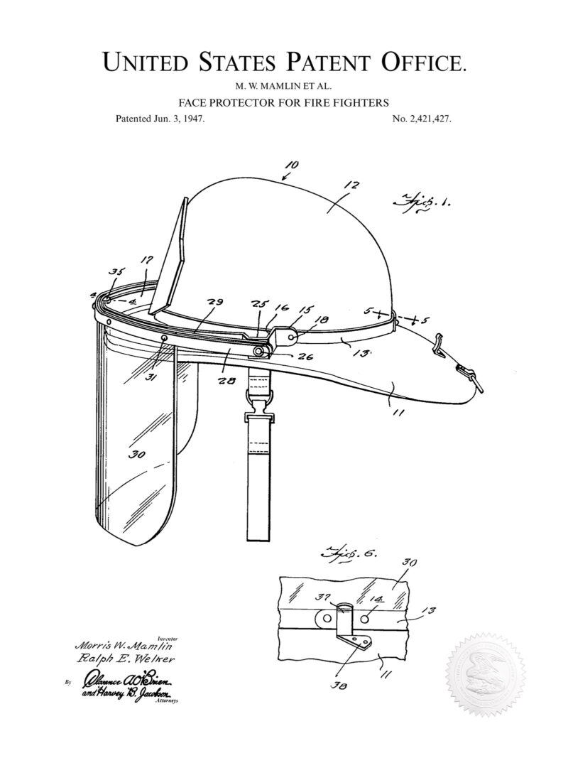 Fire Fighter Protective Equipment | 1947 Patent