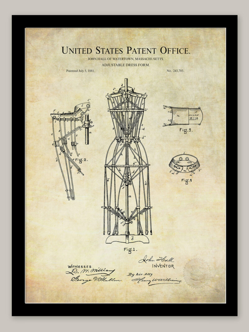 Dress Form | 1881 Patent Print