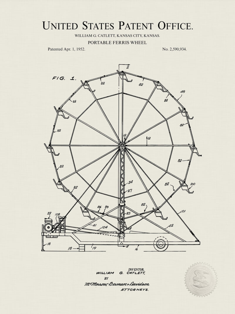 Ferris Wheel Design | 1952 Patent