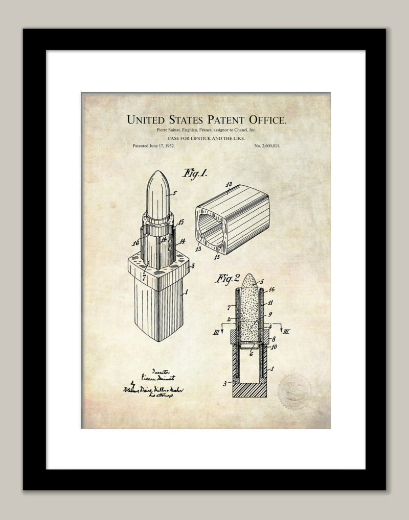 Classic Lipstick Design | 1962 Chanel Patent Print