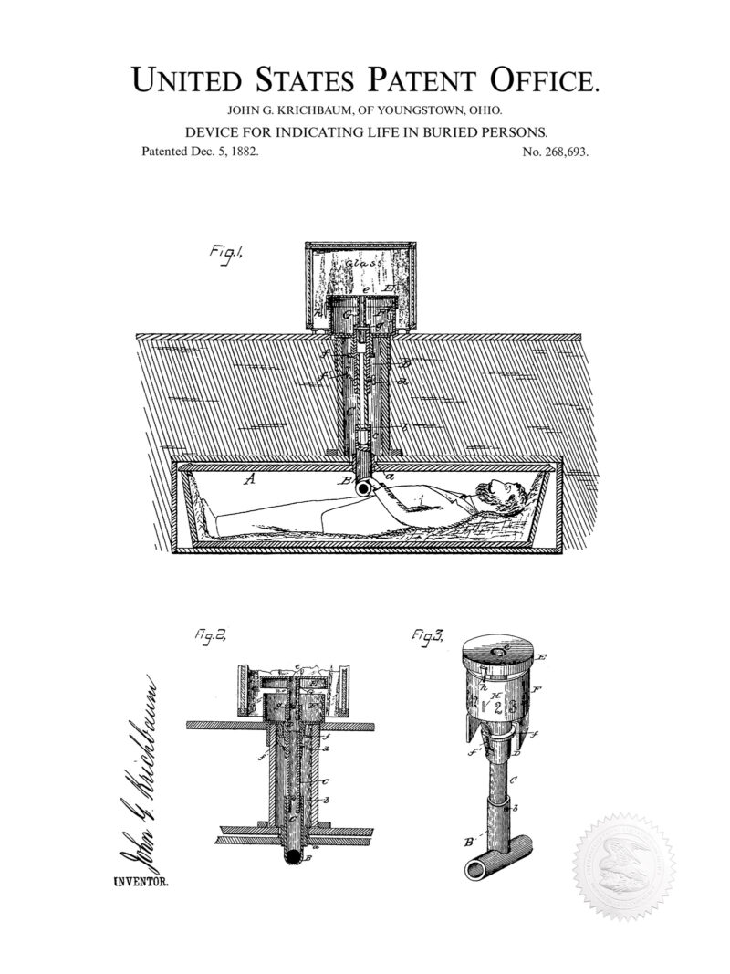 Coffin Alarm | 1882 Patent
