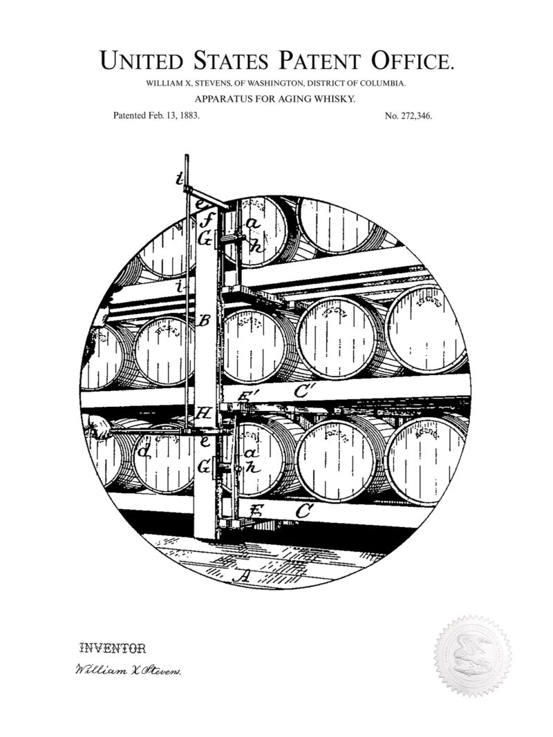 Whiskey Aging Apparatus | 1883 Patent