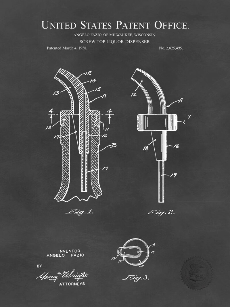 Liquor Dispenser | 1958 Patent
