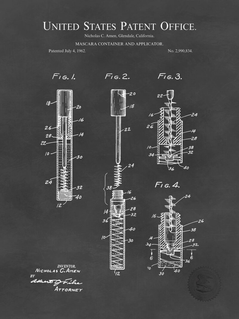 Mascara Applicator | 1962 Patent