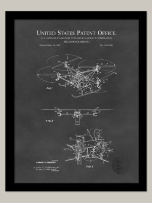 Early Helicopter Drone print | 1962 patent