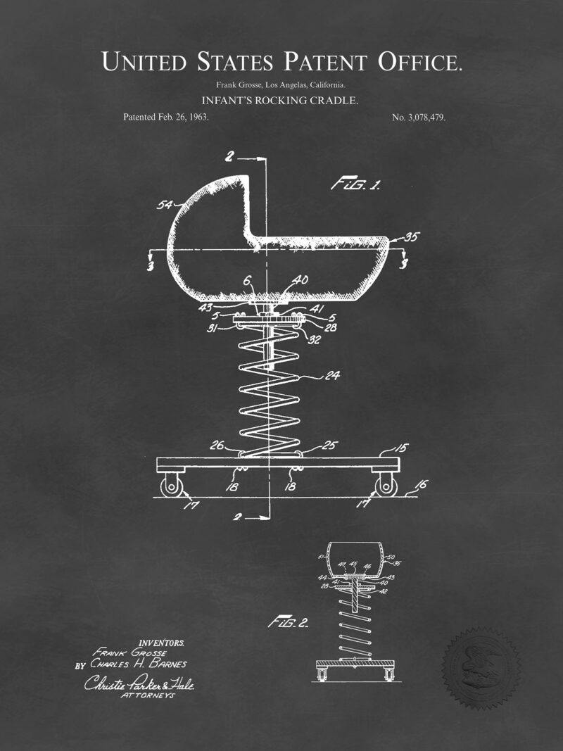 Baby's Rocking Cradle | 1963 Patent
