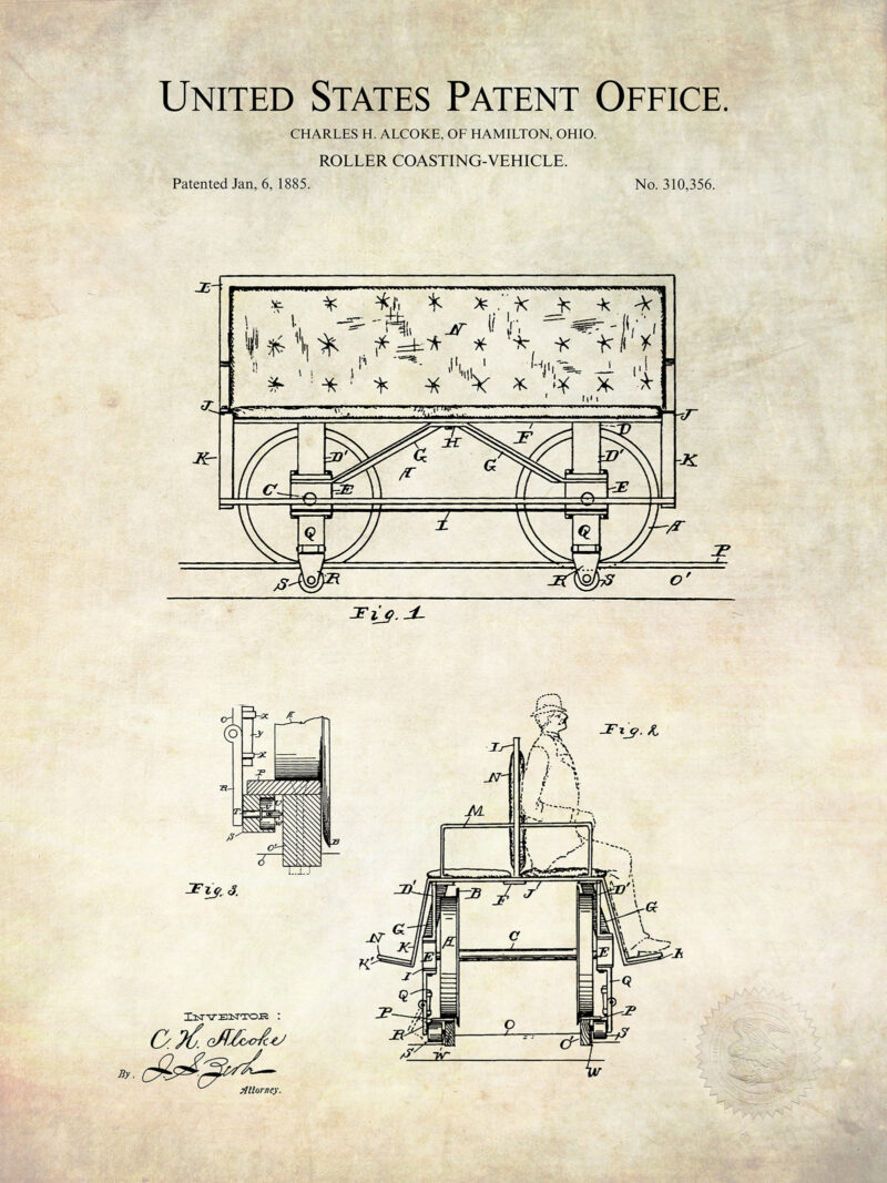 Roller Coaster Design | 1885 Patent