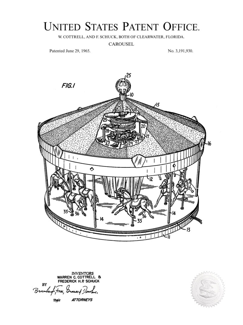 Antique Carousel Design | 1965 Patent