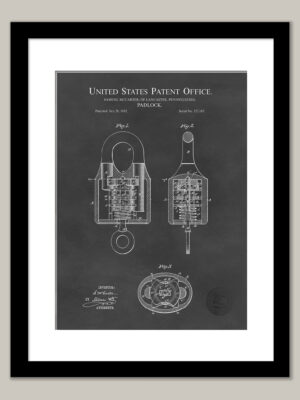 Antique Padlock Design | 1885 Patent