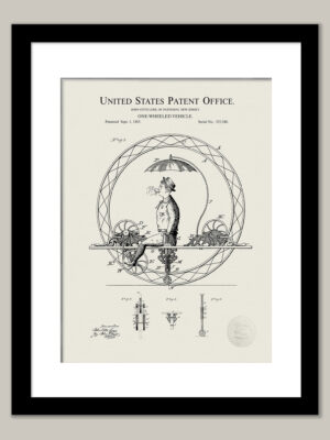 Vintage Unicycle Design | 1885 Patent