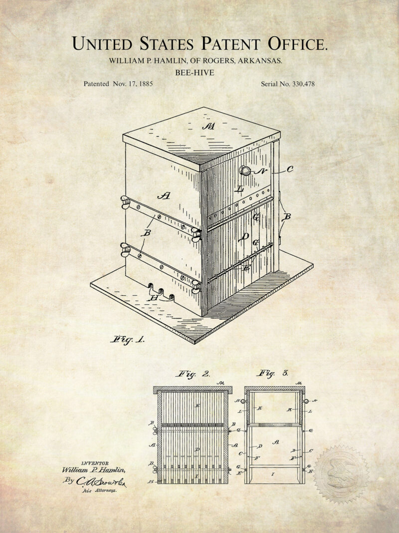 Bee Hive Design | 1885 Patent